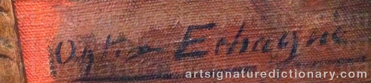 Authentic signature by Antonio ORTIZ ECHAGÜE on Painting/Watercolour artwork