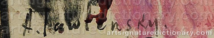 Signature by Alexei Von JAWLENSKY