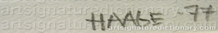 Signature by Sixten HAAGE