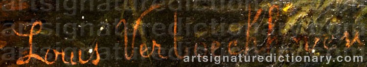 Authentic signature by Charles-Louis VERBOECKHOVEN on artwork