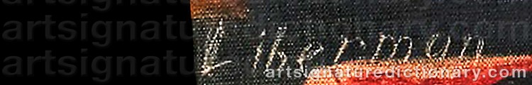Authentic signature by Alexander LIBERMAN on  artwork