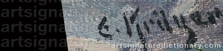 Signature by Einar KRÜGER