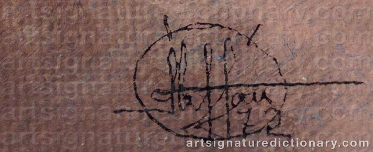 Authentic signature by Staffan ÖSTLUND on  artwork