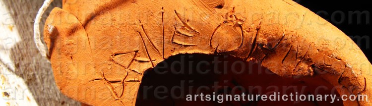 Authentic signature by Arne ÖHNELL on  artwork