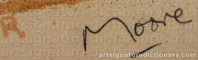 Signature by Henry MOORE