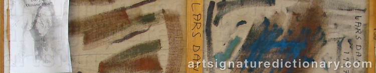 Authentic signature by Lars DAN on  artwork