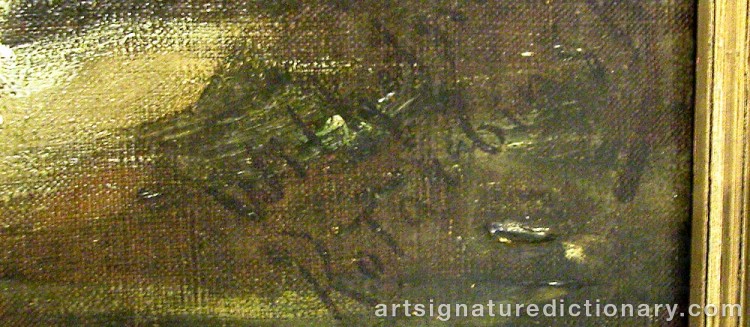 Authentic signature by Vasily Alexandrovich KOTARBINSKY on artwork