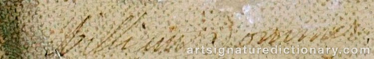 Authentic signature by William SOMMER on artwork