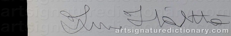 Authentic signature by Ismo HÖLTTÖ on artwork