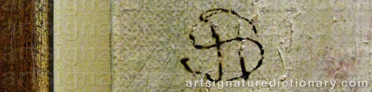 Authentic signature by Henrik SØRENSEN on Painting/Watercolour artwork