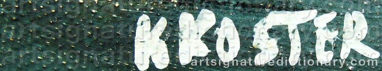 Signature by Klaas KOSTER