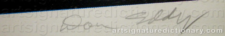 Authentic signature by Don EDDY on artwork
