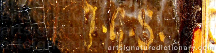 Authentic signature by Johan Gustav SANDBERG on artwork