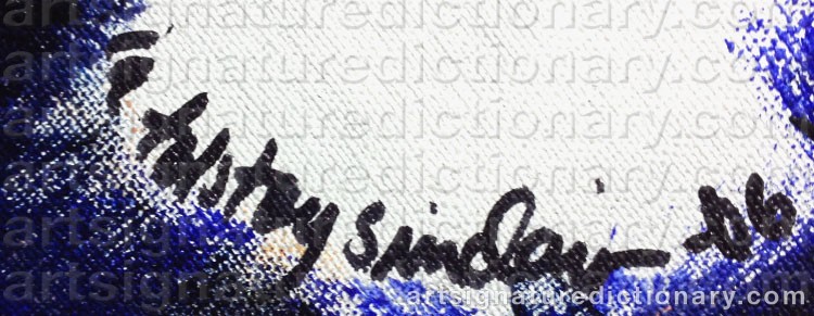Authentic signature by Maria TOLSTOY SINCLAIR on artwork
