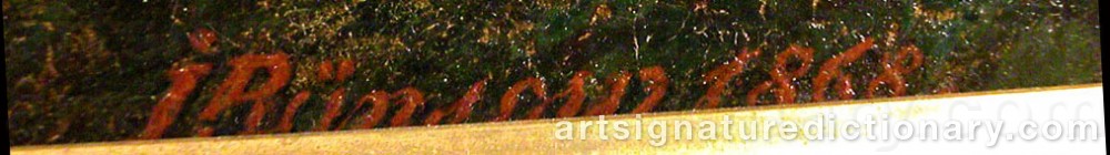 Authentic signature by Joachim Ludwig BÜNSOW on  artwork