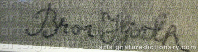 Signature by Bror HJORTH