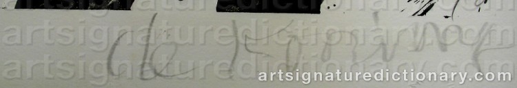 Signature by Willem De KOONING