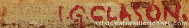 Authentic signature by Isak Gustaf The Elder CLASON on  artwork