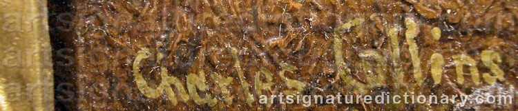 Authentic signature by Charles COLLINS on artwork