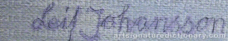 Signature by Leif JOHANSSON