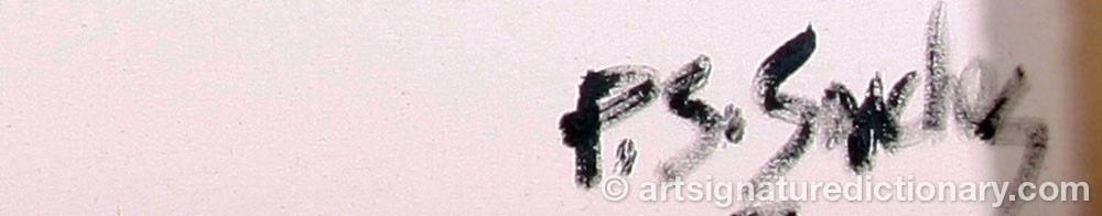 Authentic signature by Pauline Stella SANCHES on  artwork