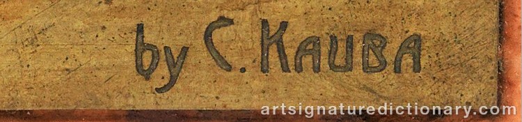 Authentic signature by Carl KAUBA on Sculpture artwork
