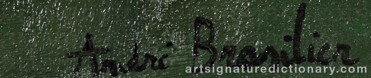 Authentic signature by André BRASILIER on Painting/Watercolour artwork