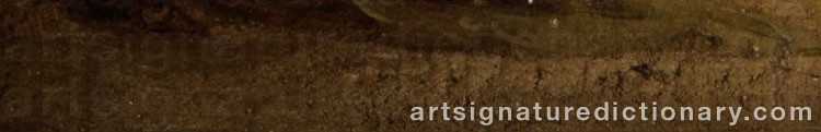 Authentic signature by Victor Louis HUGUES on  artwork