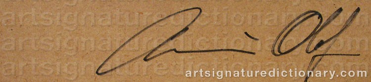 Authentic signature by Anneè OLOFSSON on  artwork
