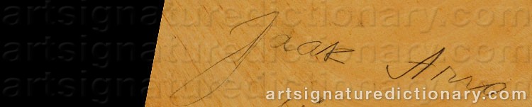 Authentic signature by Jaak ARRO on  artwork