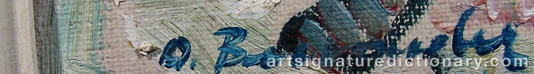 Authentic signature by Olof BENANDER on Painting/Watercolour artwork