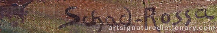 Authentic signature by Paul SCHAD-ROSSA on  artwork