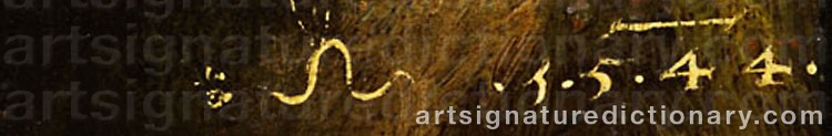 Authentic signature by Lucas The Younger CRANACH on artwork