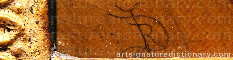 Authentic signature by John Robert DICKSEE on  artwork