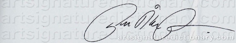Authentic signature by Per Åke PERSSON on artwork