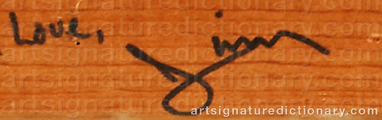 Authentic signature by Jim TOUCHTON on artwork