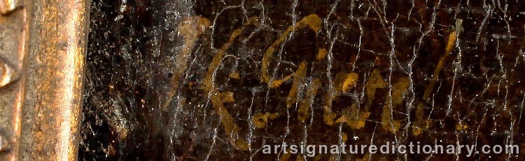 Authentic signature by Johann Ludwig GIESEL on  artwork