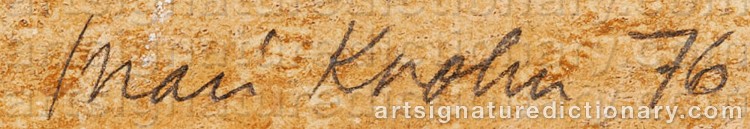 Authentic signature by Inari KROHN on Drawing/Graphic/Print artwork