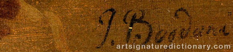 Authentic signature by Jacob BOGDANI on  artwork