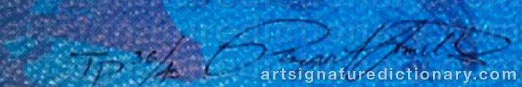 Authentic signature by Rupert Jasen SMITH on artwork