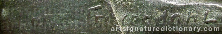 Authentic signature by Halvar FRISENDAHL on Sculpture artwork