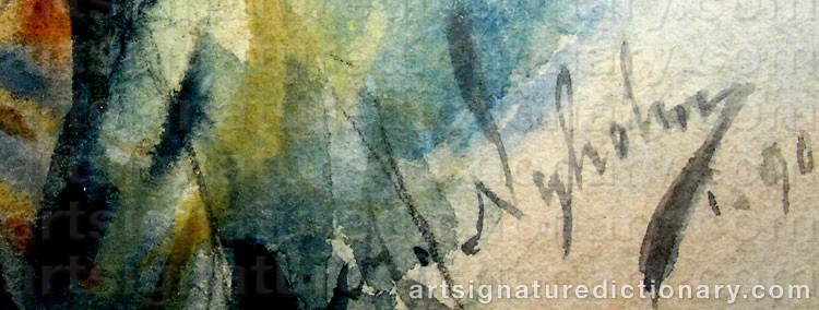 Signature by Arvid Fredrik NYHOLM