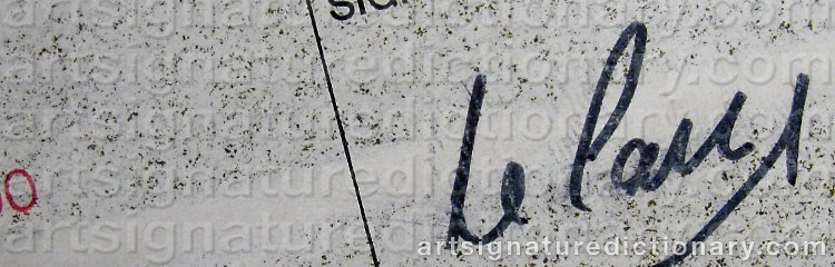 Authentic signature by Julio Le PARC on Drawing/Graphic/Print artwork