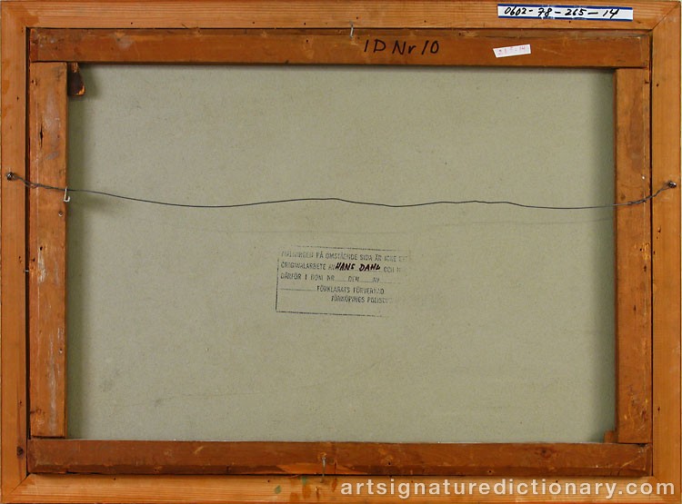 Close-up details showing Hans DAHL signature forgery characteristics