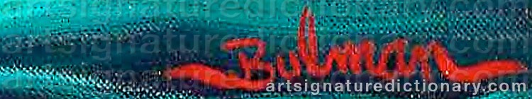 Authentic signature by Orville BULMAN on  artwork
