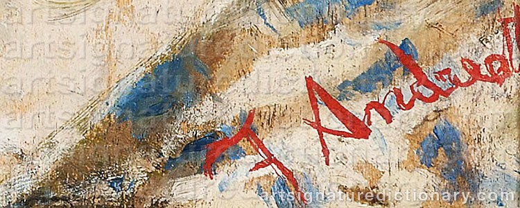 Authentic signature by Federico ANDREOTTI on artwork