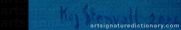 Authentic signature by Kaj STENVALL on artwork