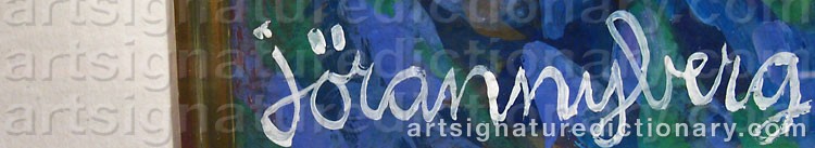 Authentic signature by Jöran NYBERG on Painting/Watercolour artwork