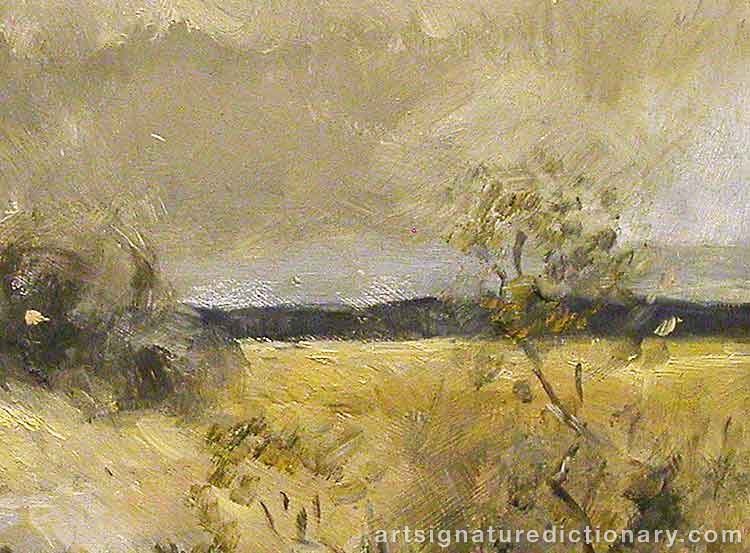 Close-up details showing Lindorm LILJEFORS signature forgery characteristics