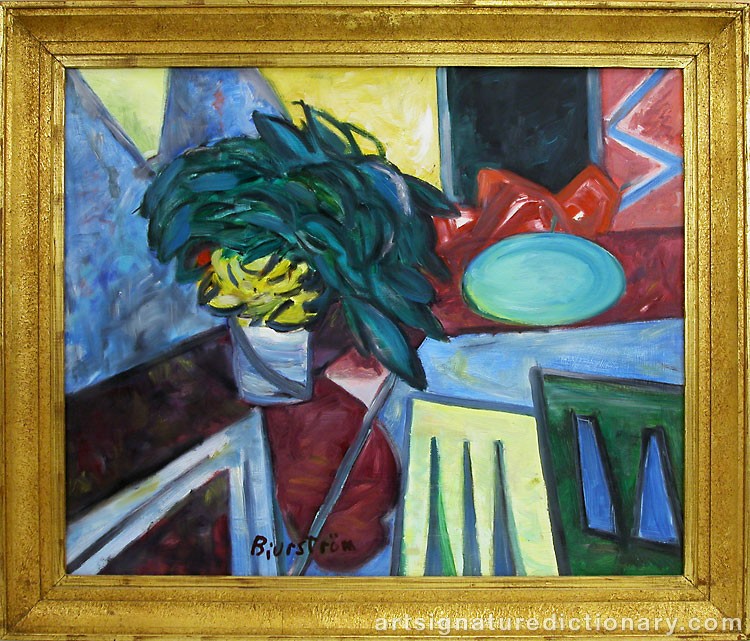 Close-up details showing Tor BJURSTRÖM signature forgery characteristics